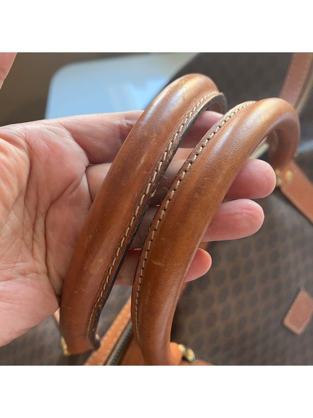 CELINE BROWN MACADAM DUFFLE BAG - Picture 5 of 16